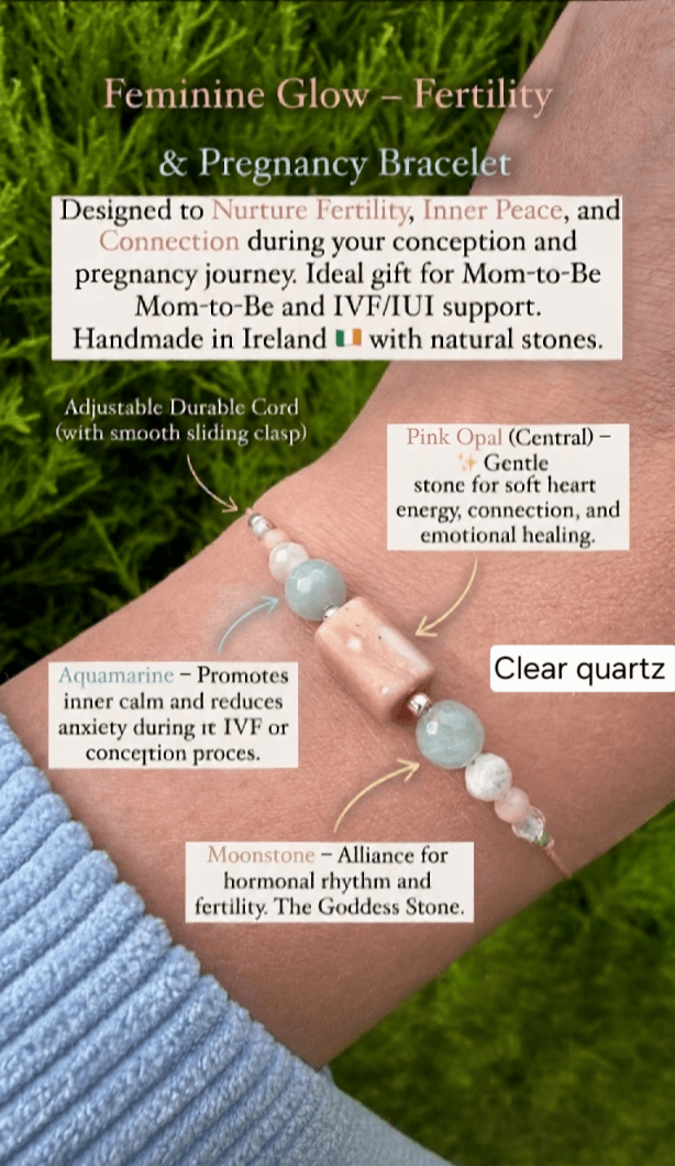 Fertility & Pregnancy Bracelet – Moonstone, Pink Opal & Aquamarine