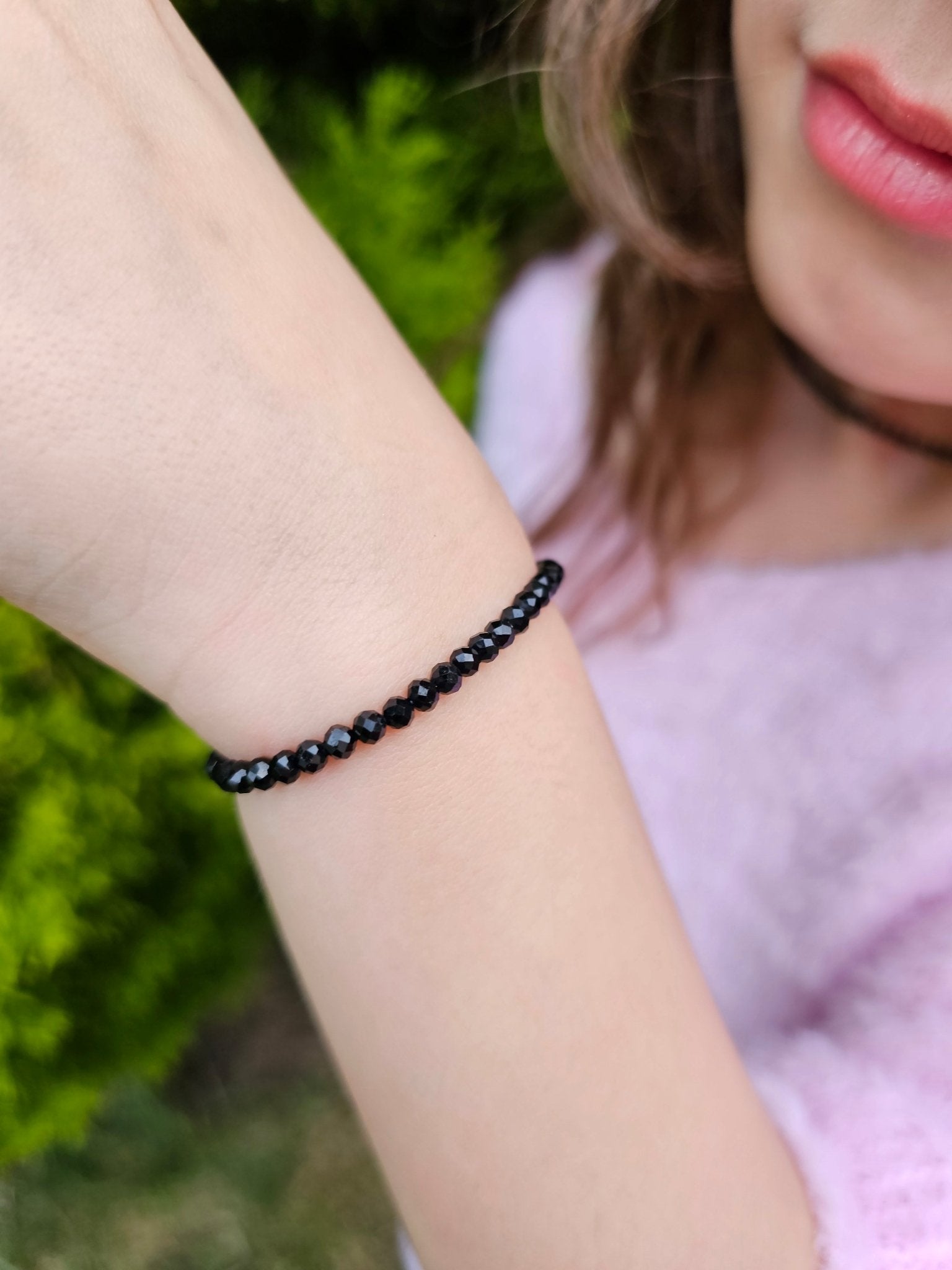 Black Tourmaline Bracelet 3mm - BellishBlack Tourmaline Bracelet 3mm