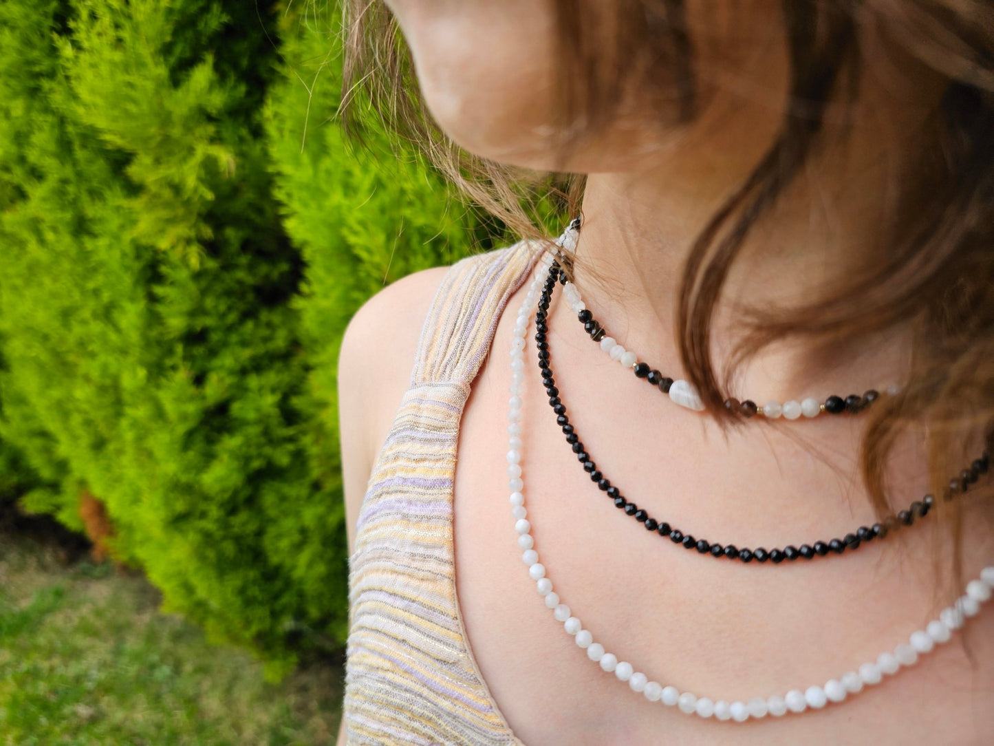 Black Tourmaline Choker 3mm - BellishBlack Tourmaline Choker 3mm