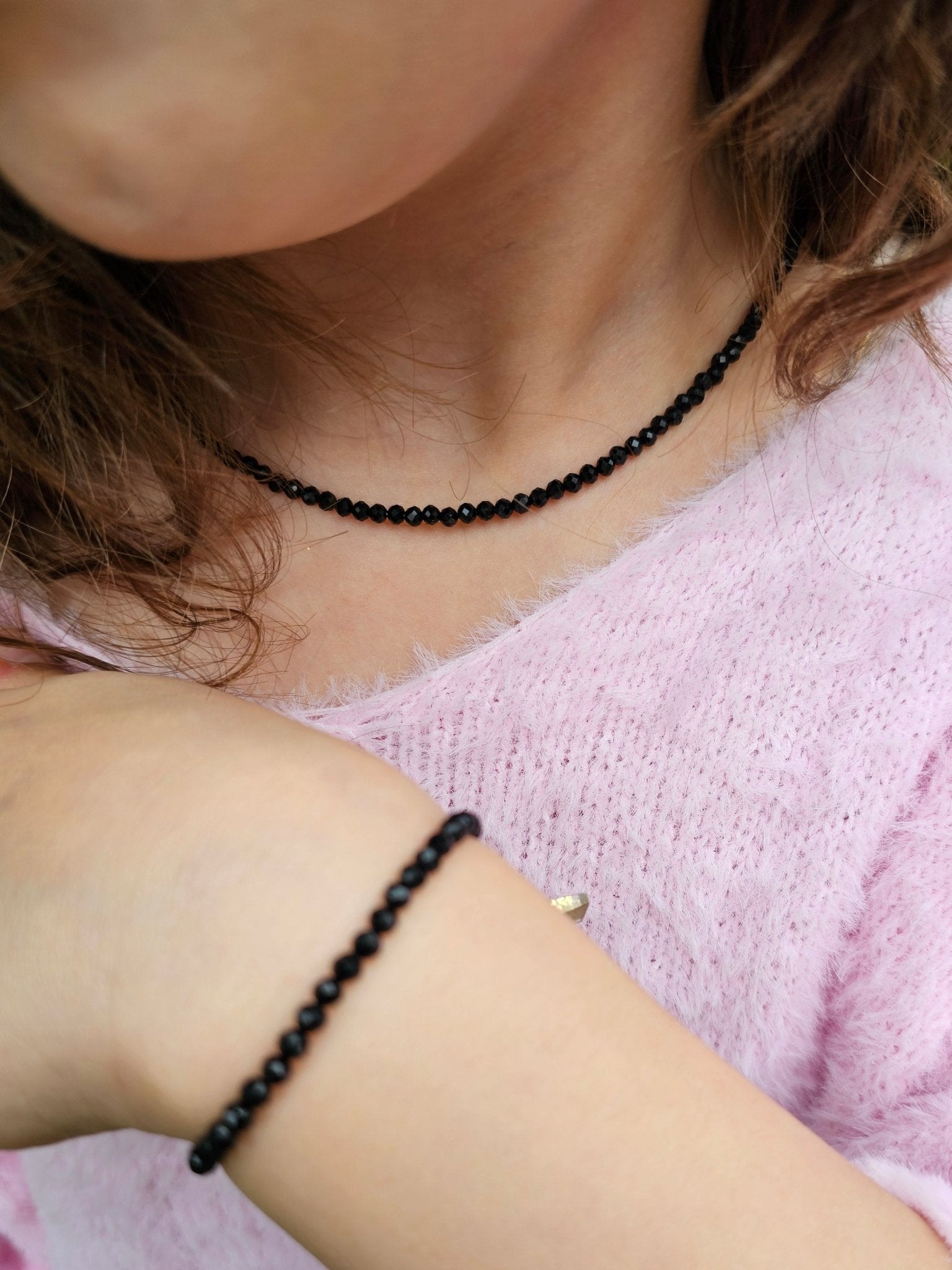 Black Tourmaline Choker 3mm - BellishBlack Tourmaline Choker 3mm