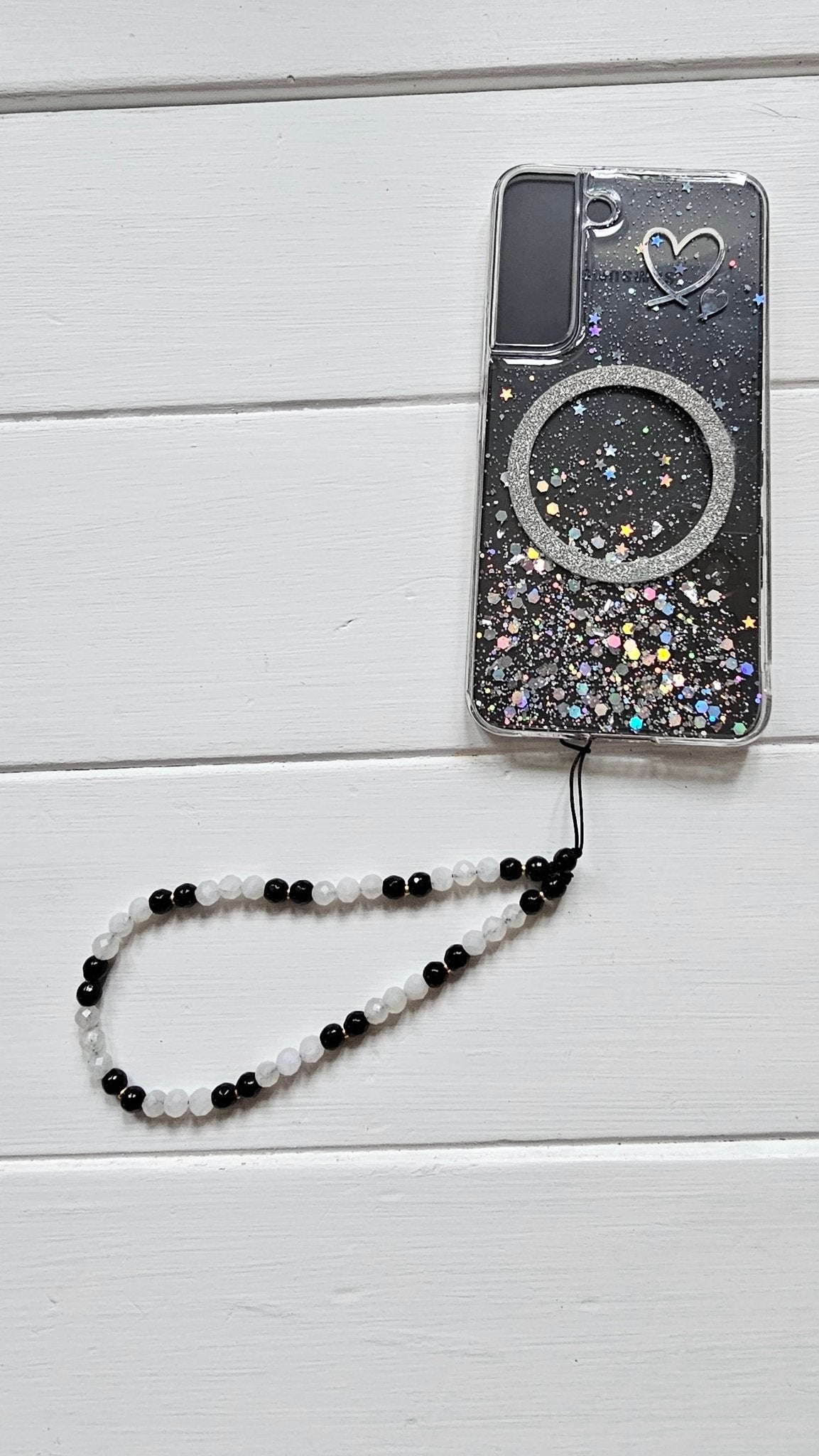 Crystal Charm – Black Onyx &amp; Moonstone (21 cm) - BellishCrystal Charm – Black Onyx &amp; Moonstone (21 cm)