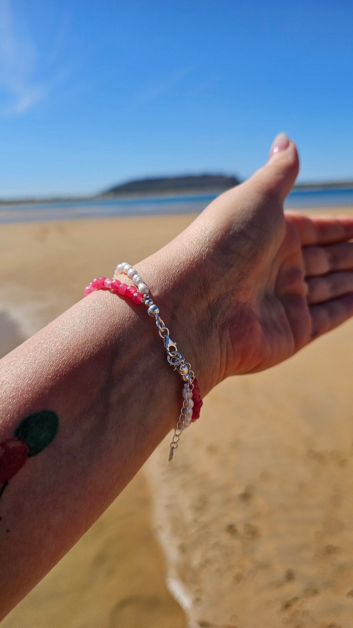 Freshwater Pearl & Pink Chalcedony Double - Layer Bracelet 4mm – Calm, Confidence & Emotional Balance - BellishFreshwater Pearl & Pink Chalcedony Double - Layer Bracelet 4mm – Calm, Confidence & Emotional Balance