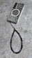 Gemstone Charm for Phone , Keys, Fidget - Back Onyx & Amethyst - BellishGemstone Charm for Phone , Keys, Fidget - Back Onyx & Amethyst