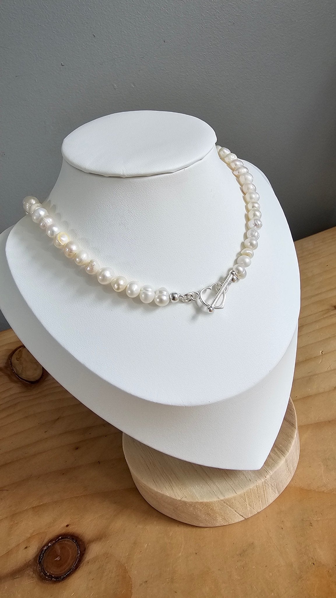 Handmade Freshwater Pearl and Sterling Silver 925 Choker Neckless 5/6mm - BellishHandmade Freshwater Pearl and Sterling Silver 925 Choker Neckless 5/6mm