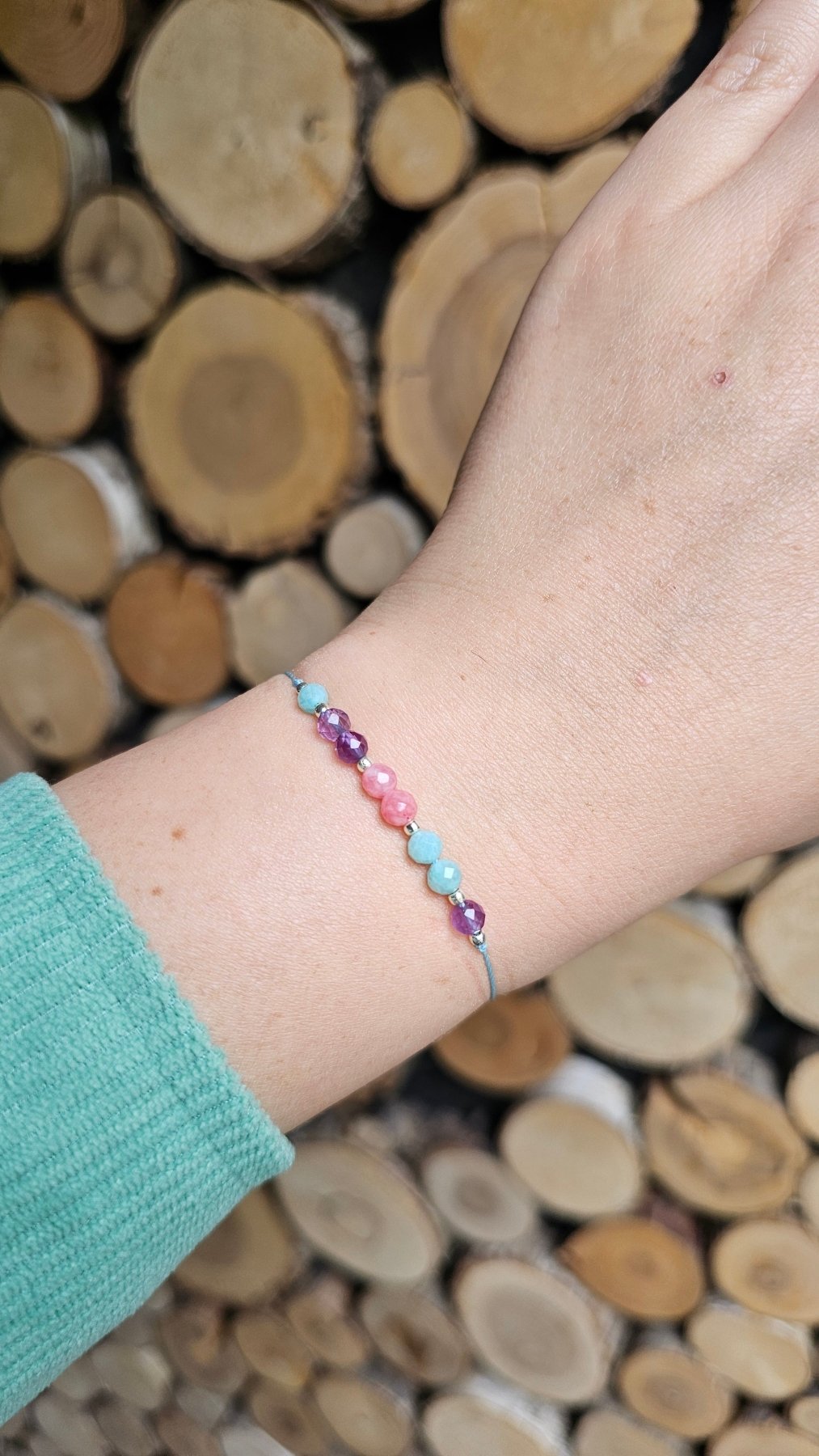 Harmony Glow Bracelet - Amazonite - Amethyst - Pink Chalcedony - BellishHarmony Glow Bracelet - Amazonite - Amethyst - Pink Chalcedony