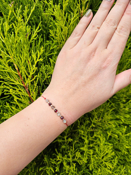 Labradorite & Garnet Bracelet - BellishLabradorite & Garnet Bracelet