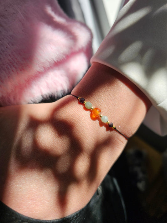 Lucky Bracelet - Carnelian & Amazonite & Garnet - BellishLucky Bracelet - Carnelian & Amazonite & Garnet