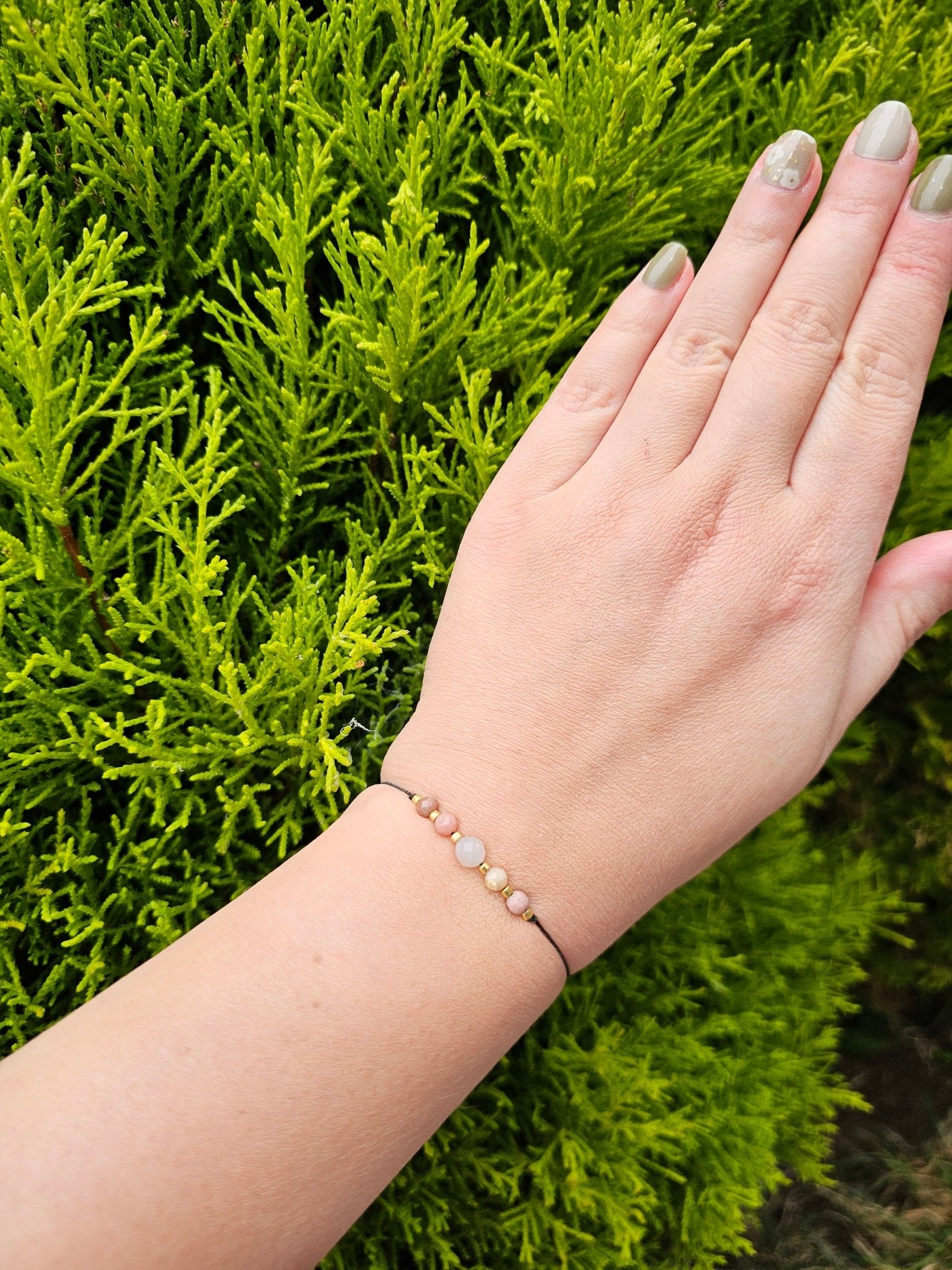 Lucky Bracelet - Moonstone & Pink Opal & Rhodonite - BellishLucky Bracelet - Moonstone & Pink Opal & Rhodonite