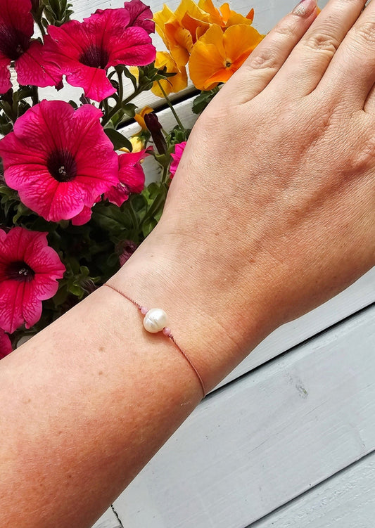 Lucky Bracelet - Pearl Pink Cord - BellishLucky Bracelet - Pearl Pink Cord
