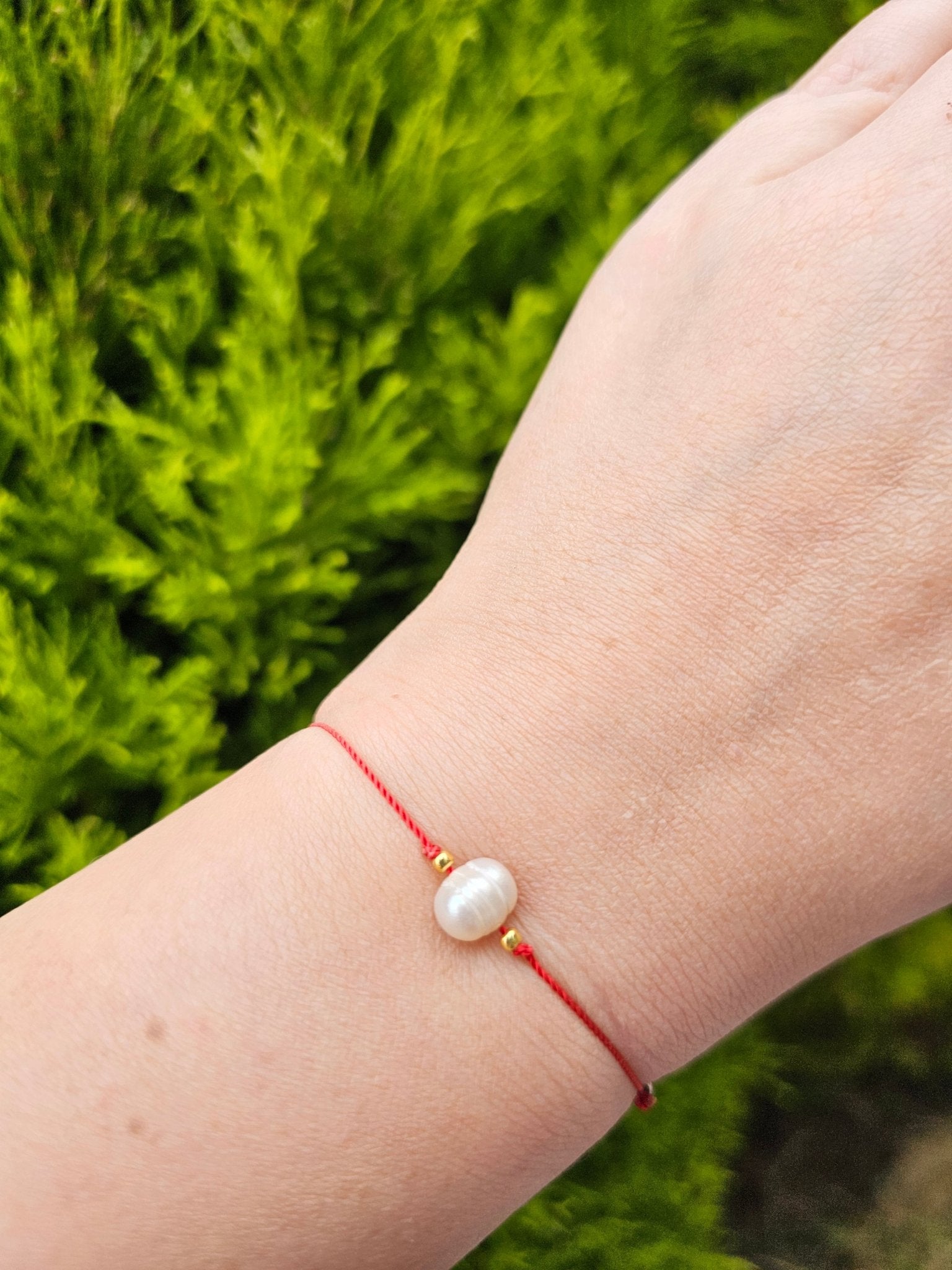 Lucky Bracelet - Pearl Red Cord - BellishLucky Bracelet - Pearl Red Cord