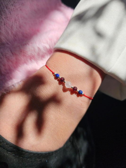 Lucky Bracelet - Quartz & Lapis Lazuli & Garnet - BellishLucky Bracelet - Quartz & Lapis Lazuli & Garnet