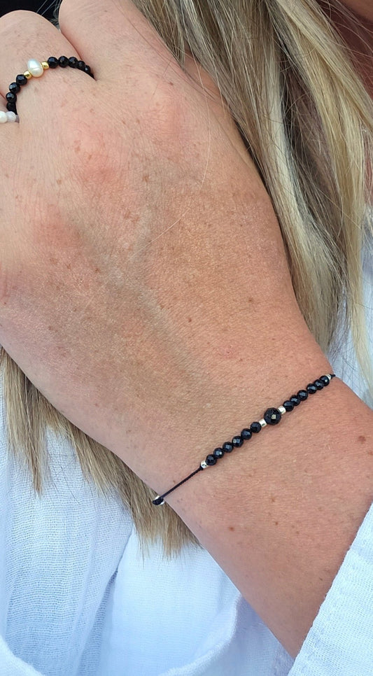 Midnight Shield – Black Tourmaline Adjustable Bracelet - Protection - BellishMidnight Shield – Black Tourmaline Adjustable Bracelet - Protection