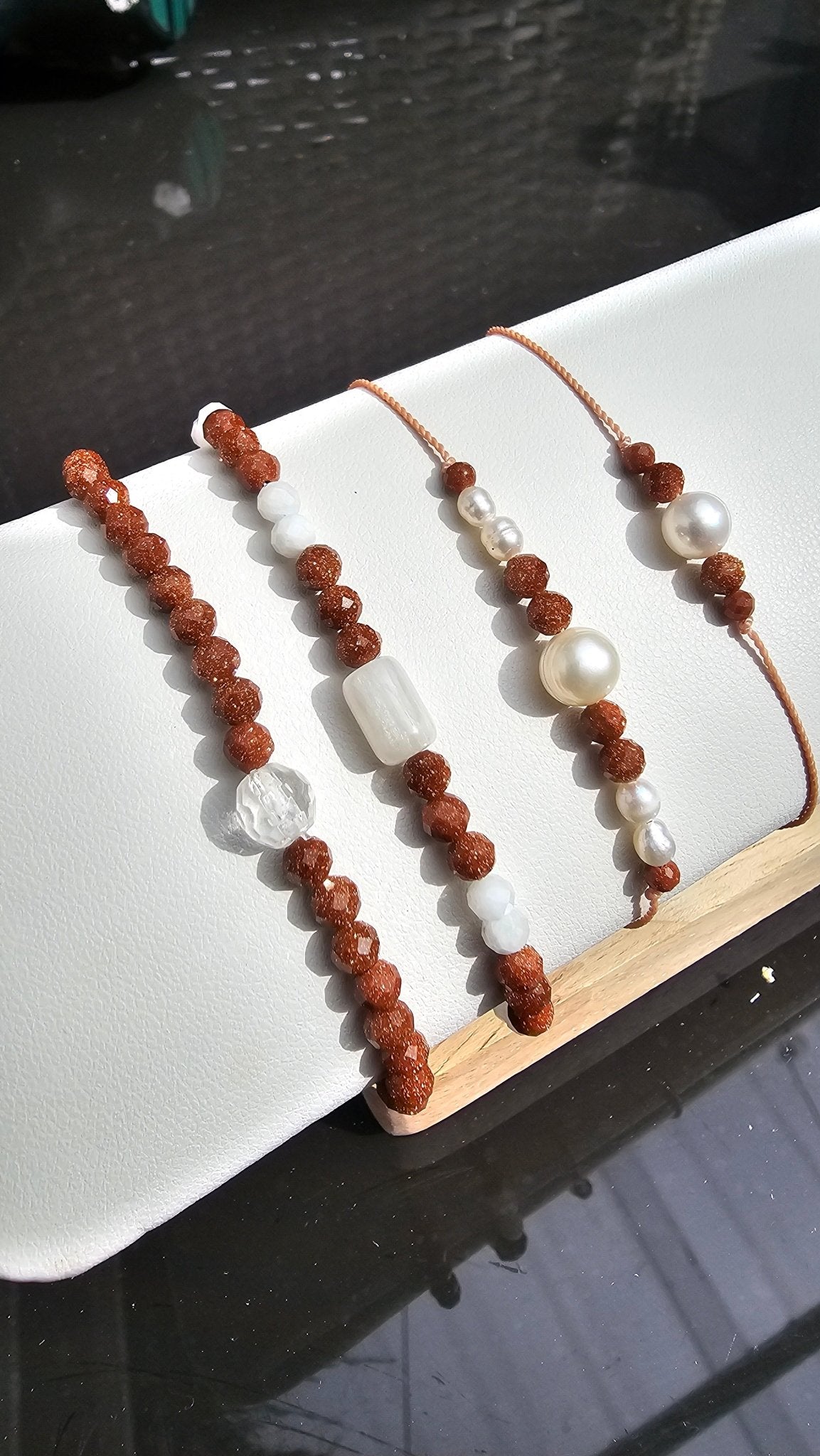 Moon Whisper - Sandstone & Moonstone Bracelet - BellishMoon Whisper - Sandstone & Moonstone Bracelet