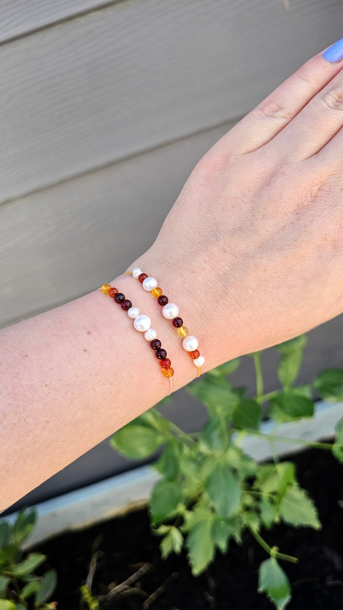 Ocean & Sun – Amber & Pearl Bracelet - BellishOcean & Sun – Amber & Pearl Bracelet