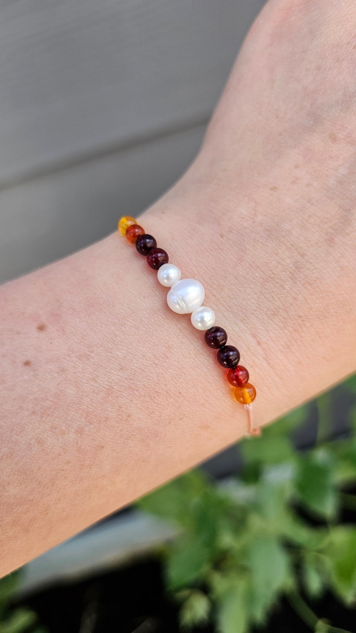Ocean & Sun – Amber & Pearl Bracelet - BellishOcean & Sun – Amber & Pearl Bracelet