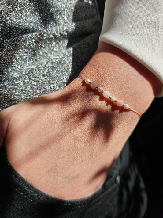 Pearly & Pink Opal Bracelet - BellishPearly & Pink Opal Bracelet