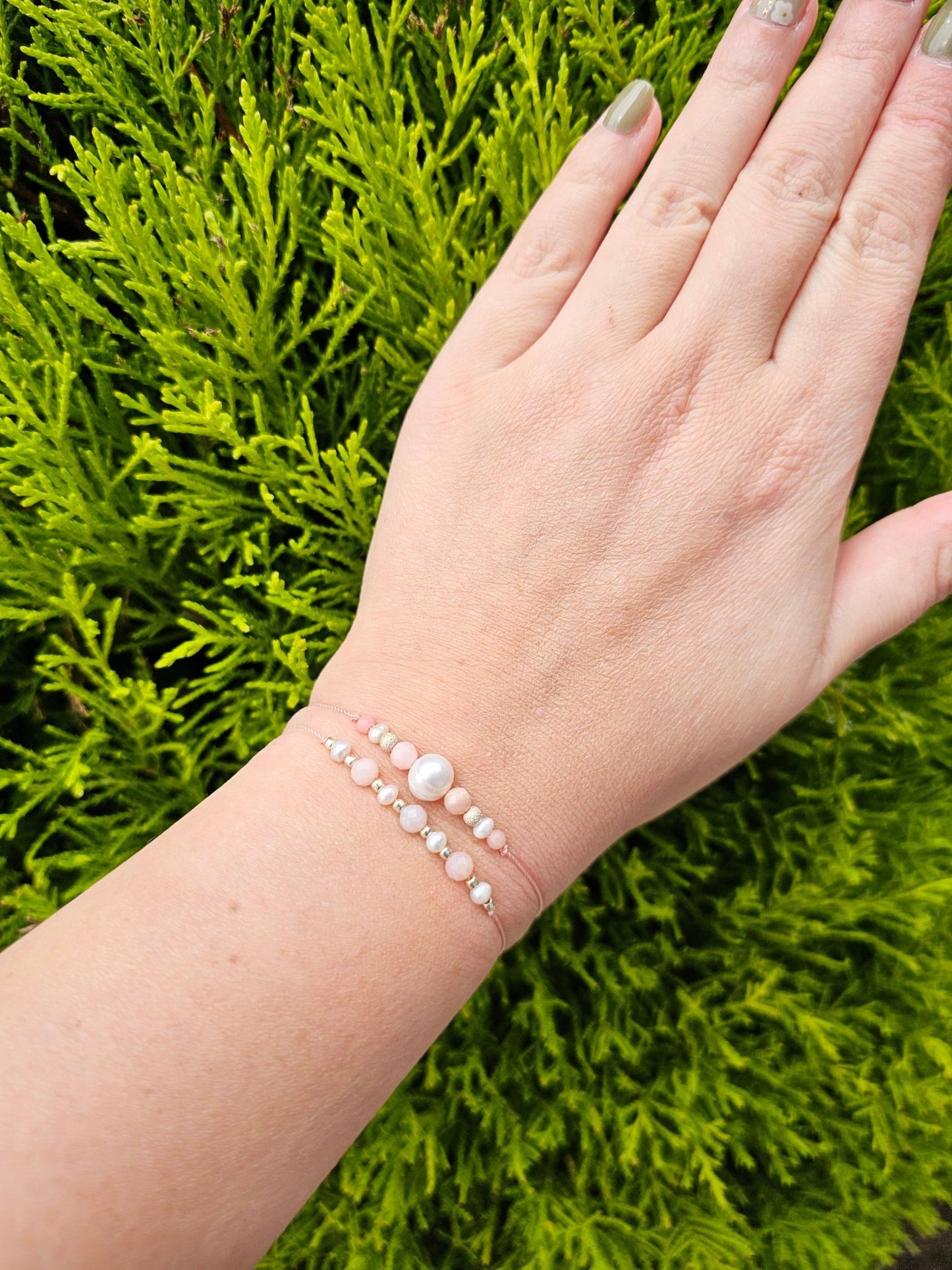 Pearly & Pink Opal Bracelet - BellishPearly & Pink Opal Bracelet