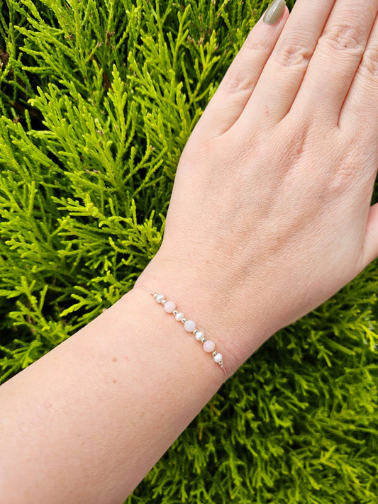 Pearly & Pink Opal Bracelet - BellishPearly & Pink Opal Bracelet