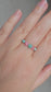 Close-up of Perfect Day elastic ring with amazonite and pink chalcedony beads and silver TOHO accents
Handmade gemstone ring Perfect Day featuring 6mm amazonite and 4mm pink chalcedony beads
Stretchy elastic ring Perfect Day with natural amazonite and pink chalcedony stones, silver beads
