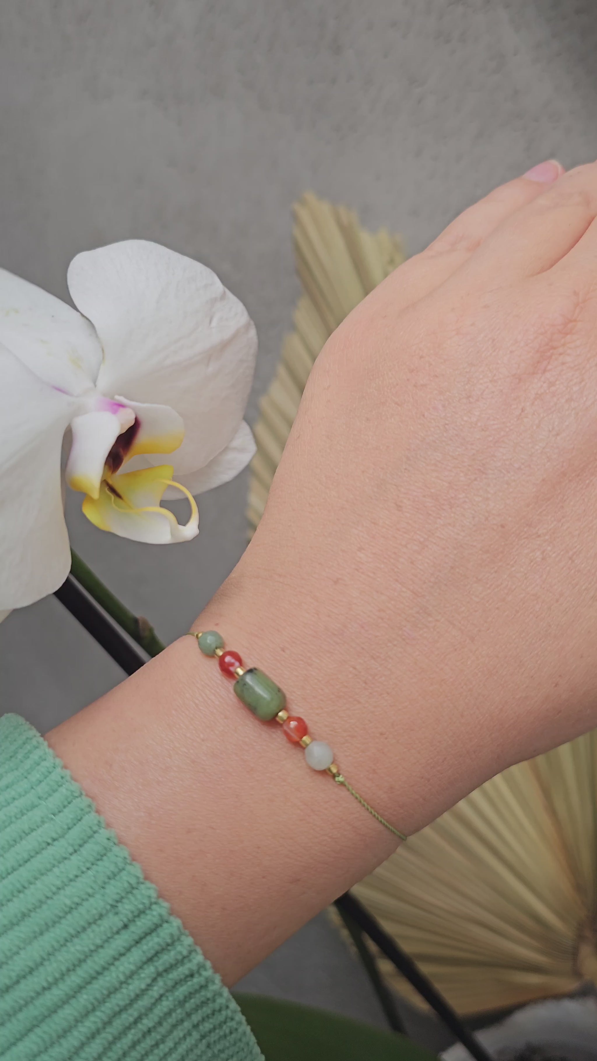 Fortune Bracelet Handmade in Ireland 💎 Crystal Bracelet for Prosperity, Luck & Success | Natural Stones – Green Jade, Amazonite & Agate | Healing Jewellery Gift
