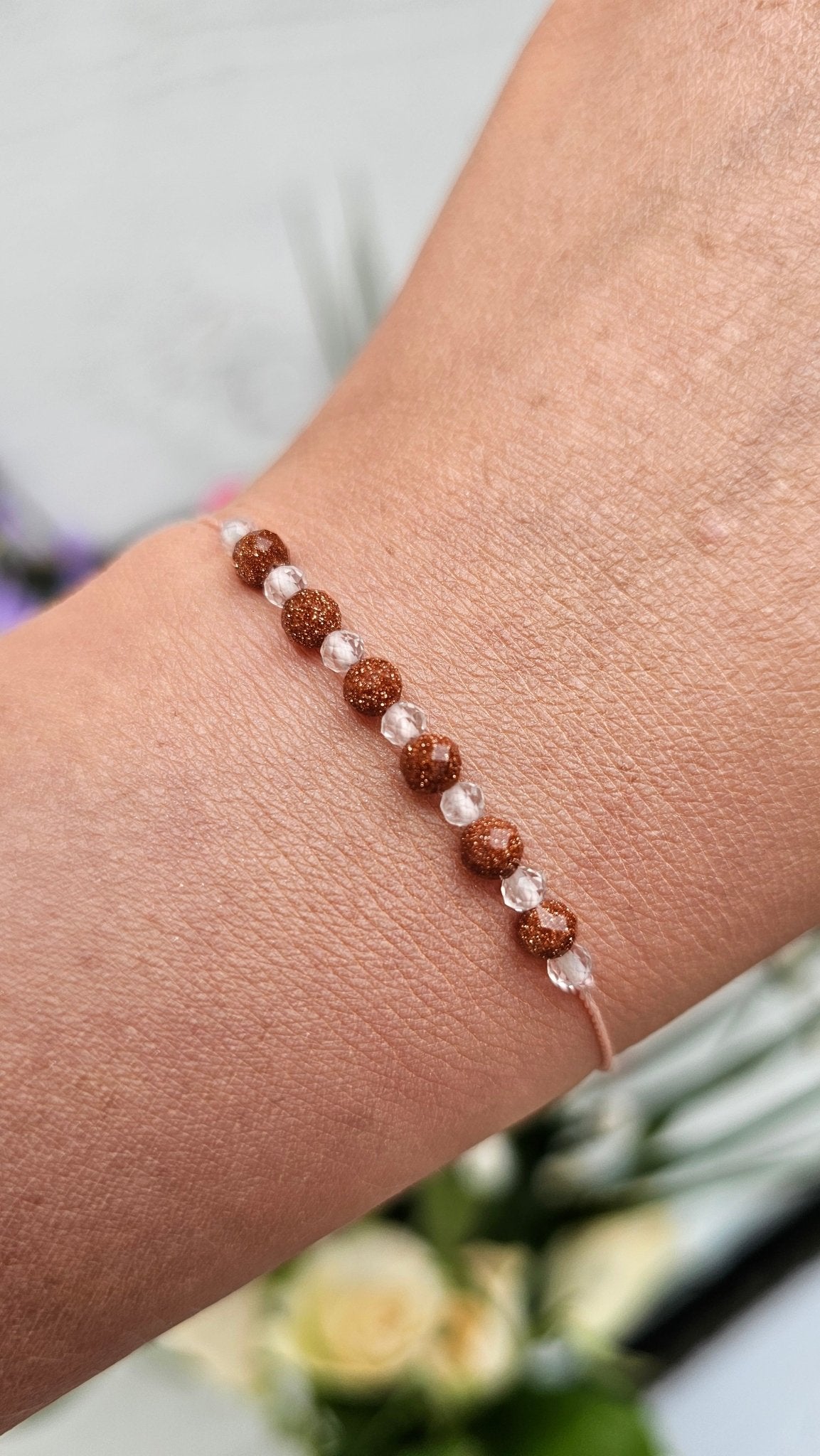 Quartz Ground – Clear Quartz & Sandstone Minimalist Bracelet - BellishQuartz Ground – Clear Quartz & Sandstone Minimalist Bracelet