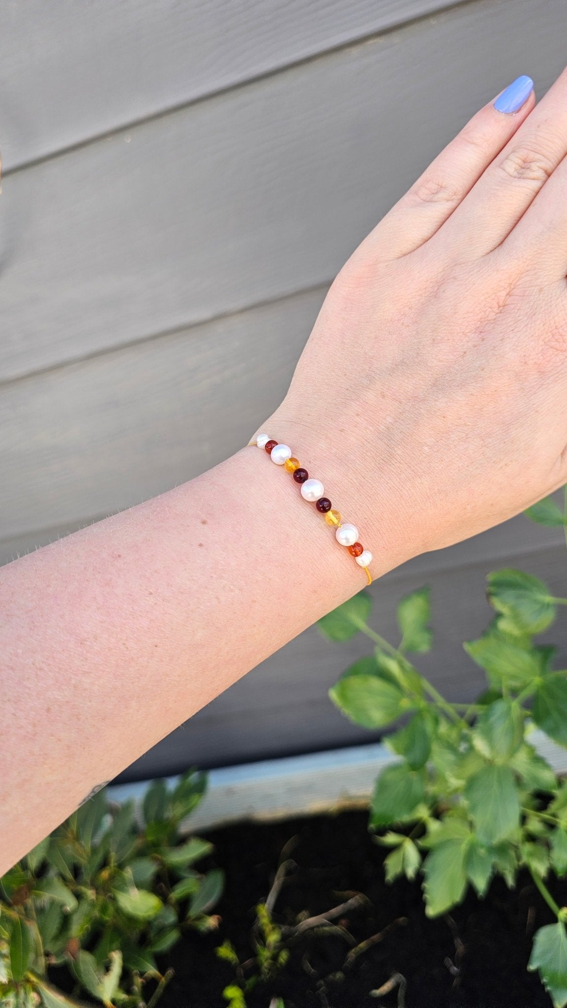 The Glow – Amber & Pearl Bracelet - BellishThe Glow – Amber & Pearl Bracelet