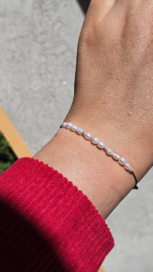 Timeless Pearl Elegance – Freshwater Pearl Adjustable Bracelet - BellishTimeless Pearl Elegance – Freshwater Pearl Adjustable Bracelet